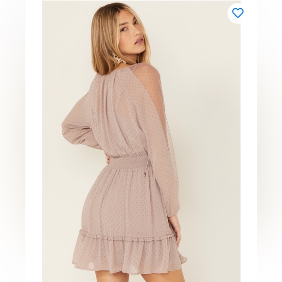 Long Sleeve Ruffle Mini Dress - Picture 2 of 9